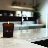 Luxury candle in the kitchen