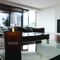 Luxury candle in the living room