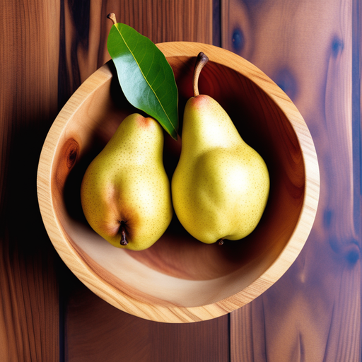 Pear ingredient in a bowl